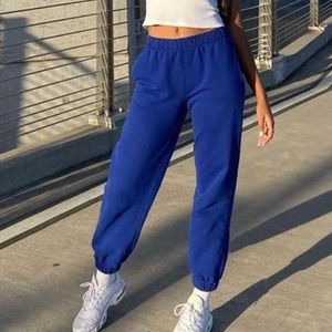 royal blue brandy melville rosa sweatpants